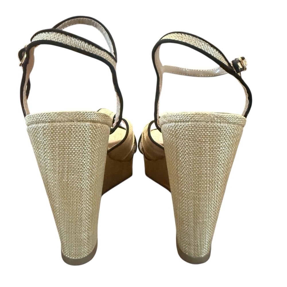 AQUA Mabel Knotted Strap Espadrille Wedge Heel Platform Sandals Size 9.5 - Picture 4 of 10